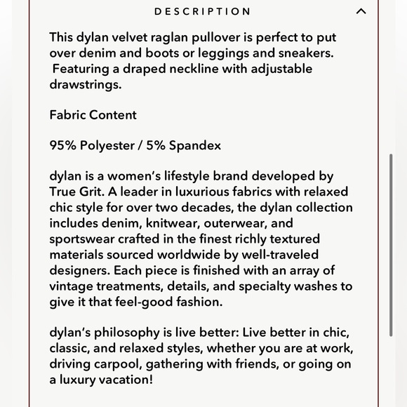 NWT Anthropologie Dylan Black Velvet Raglan Sleeve Pullover Top - S - Picture 14 of 15